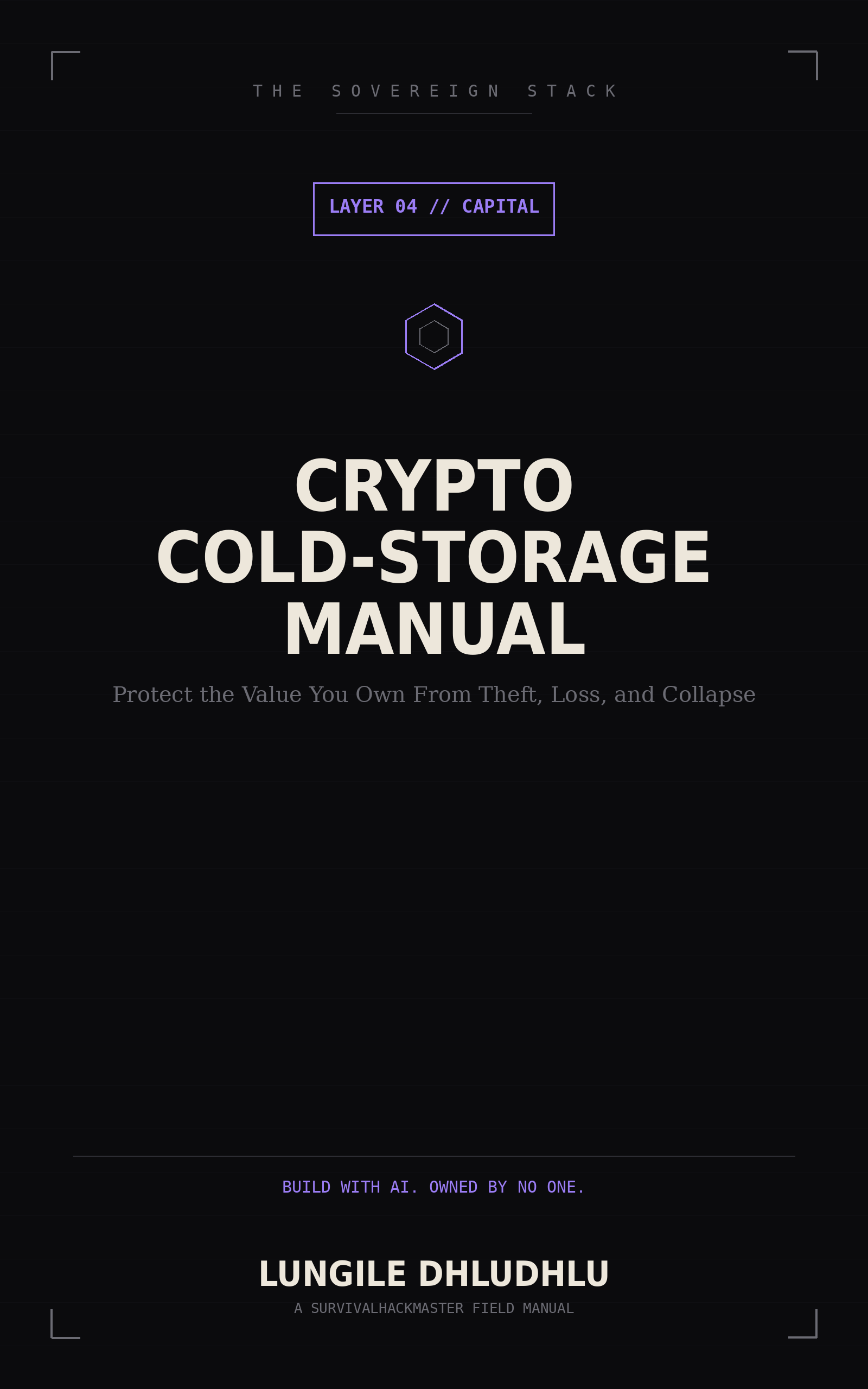 The Crypto Cold-Storage Manual — front cover