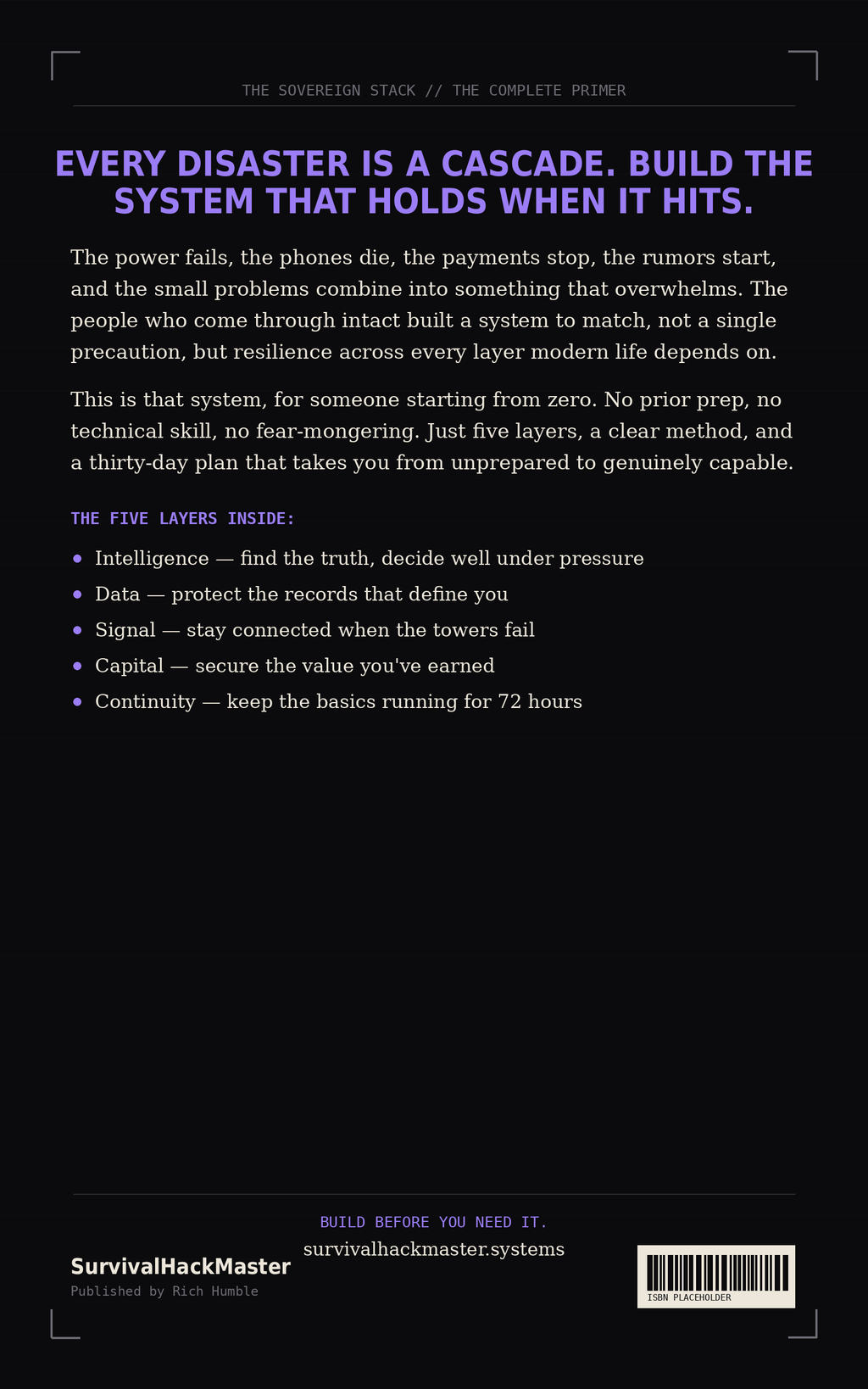 The Sovereign Stack — back cover